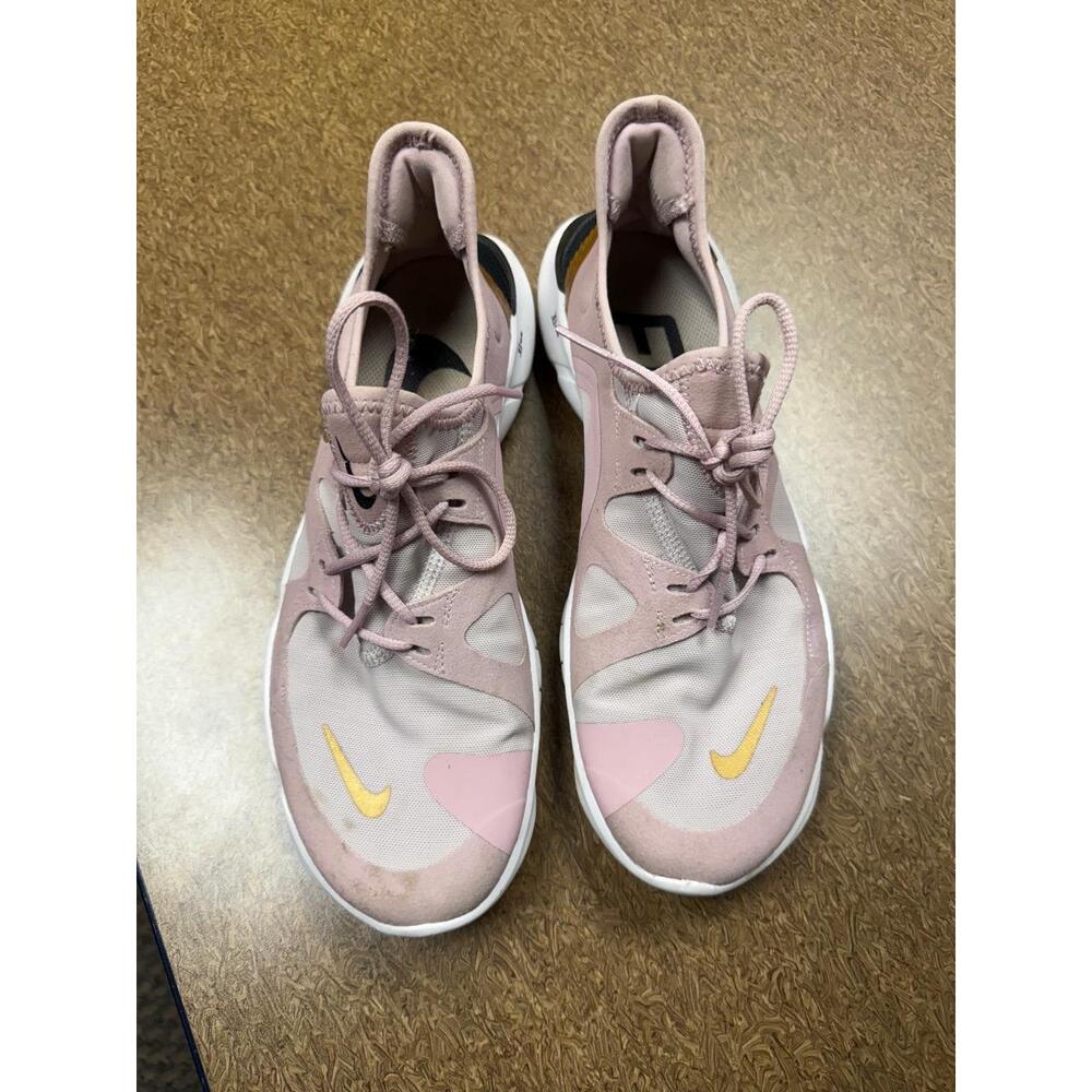Nike Running Shoes Womens Size 6 Pink Gold Black Free RN 5.0 Flexible Lightweigh